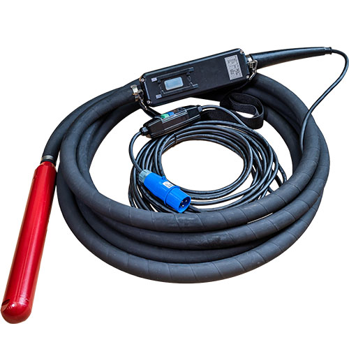 Hoogfrequente interne vibrator met geïntegreerde converter